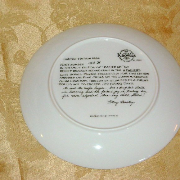 2 Vintage Collector Plates A FATHER'S LOVE Wall Decor Display Dad Gift - Picture 9 of 11